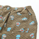 GUCCI x Doraemon Short Pants Silk ""44"" Brown Blue Auth 167559SAM-9