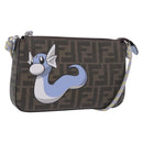 FENDI x FRGMT x POKEMON Dratini Shoulder Bag PVC Brown 8BS073 Auth 167561SM-1