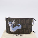 FENDI x FRGMT x POKEMON Dratini Shoulder Bag PVC Brown 8BS073 Auth 167561SM-24