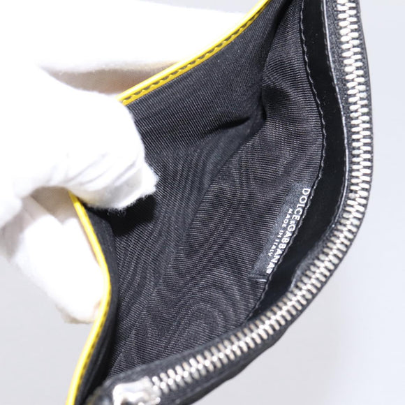 DOLCE&GABBANA × Jujutsu Kaisen Panda Card Case Leather Black Yellow Auth 167563M