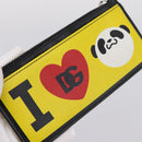 DOLCE&GABBANA × Jujutsu Kaisen Panda Card Case Leather Black Yellow Auth 167563M-22