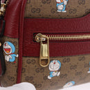 GUCCI x Doraemon Micro GG Shoulder Bag PVC Brown Gold Tone 647784 Auth 167564SAM-14