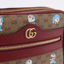 GUCCI x Doraemon Micro GG Shoulder Bag PVC Brown Gold Tone 647784 Auth 167564SAM-15