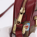 GUCCI x Doraemon Micro GG Shoulder Bag PVC Brown Gold Tone 647784 Auth 167564SAM-16