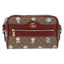 GUCCI x Doraemon Micro GG Shoulder Bag PVC Brown Gold Tone 647784 Auth 167564SAM-2