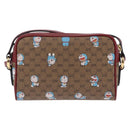 GUCCI x Doraemon Micro GG Shoulder Bag PVC Brown Gold Tone 647784 Auth 167564SAM-3