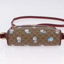 GUCCI x Doraemon Micro GG Shoulder Bag PVC Brown Gold Tone 647784 Auth 167564SAM-9