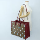 GUCCI x Doraemon Micro GG Hand Bag PVC 2way Brown Gold Tone 653952 Auth 167569SM-28