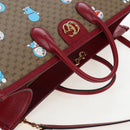 GUCCI x Doraemon Micro GG Hand Bag PVC 2way Brown Gold Tone 653952 Auth 167569SM-6
