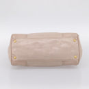 Miu Miu Hand Bag Leather 2way Pink Gold Tone Auth 167571A-11