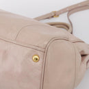 Miu Miu Hand Bag Leather 2way Pink Gold Tone Auth 167571A-12