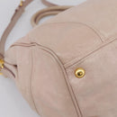 Miu Miu Hand Bag Leather 2way Pink Gold Tone Auth 167571A-13