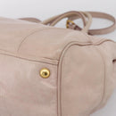 Miu Miu Hand Bag Leather 2way Pink Gold Tone Auth 167571A-14