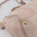 Miu Miu Hand Bag Leather 2way Pink Gold Tone Auth 167571A-15