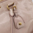 Miu Miu Hand Bag Leather 2way Pink Gold Tone Auth 167571A-16