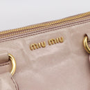 Miu Miu Hand Bag Leather 2way Pink Gold Tone Auth 167571A-17