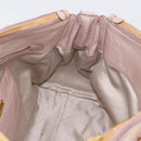 Miu Miu Hand Bag Leather 2way Pink Gold Tone Auth 167571A-20