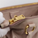 Miu Miu Hand Bag Leather 2way Pink Gold Tone Auth 167571A-25