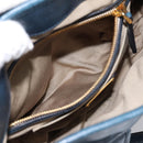 Miu Miu Matelasse Hobo Hand Bag Leather Blue Gold Tone Auth 167573V-25