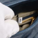 Miu Miu Matelasse Hobo Hand Bag Leather Blue Gold Tone Auth 167573V-11