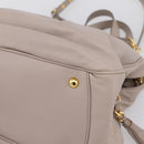 Miu Miu Hand Bag Leather 2way Gray Gold Tone Auth 167574V-17