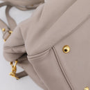 Miu Miu Hand Bag Leather 2way Gray Gold Tone Auth 167574V-18