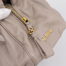 Miu Miu Hand Bag Leather 2way Gray Gold Tone Auth 167574V-19