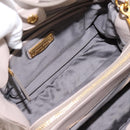Miu Miu Hand Bag Leather 2way Gray Gold Tone Auth 167574V-10