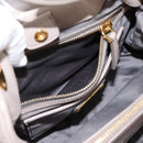 Miu Miu Hand Bag Leather 2way Gray Gold Tone Auth 167574V-24