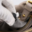 Miu Miu Hand Bag Leather 2way Gray Gold Tone Auth 167574V-11
