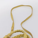 Miu Miu Matelasse Hand Bag Leather 2way Yellow Gold Tone Auth 167575V-15