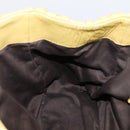 Miu Miu Matelasse Hand Bag Leather 2way Yellow Gold Tone Auth 167575V-23