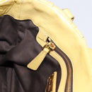 Miu Miu Matelasse Hand Bag Leather 2way Yellow Gold Tone Auth 167575V-24