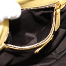 Miu Miu Matelasse Hand Bag Leather 2way Yellow Gold Tone Auth 167575V-25