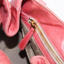 Miu Miu Hand Bag Leather 2way Pink Gold Tone Auth 167576A-23