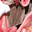 Miu Miu Hand Bag Leather 2way Pink Gold Tone Auth 167576A-25