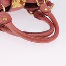 Miu Miu Hand Bag Leather 2way Pink Gold Tone Auth 167576A-7