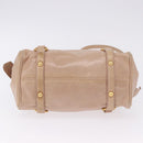 Miu Miu Hand Bag Leather 2way Pink Gold Tone Auth 167577V-5
