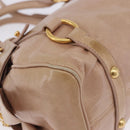 Miu Miu Hand Bag Leather 2way Pink Gold Tone Auth 167577V-9