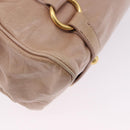 Miu Miu Hand Bag Leather 2way Pink Gold Tone Auth 167577V-17