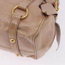 Miu Miu Hand Bag Leather 2way Pink Gold Tone Auth 167577V-18