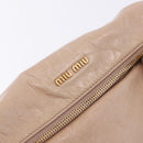 Miu Miu Hand Bag Leather 2way Pink Gold Tone Auth 167577V-19