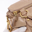 Miu Miu Hand Bag Leather 2way Pink Gold Tone Auth 167577V-20