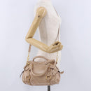 Miu Miu Hand Bag Leather 2way Pink Gold Tone Auth 167577V-25