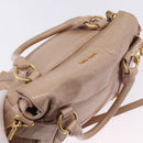 Miu Miu Hand Bag Leather 2way Pink Gold Tone Auth 167577V-6