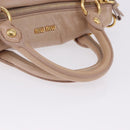 Miu Miu Hand Bag Leather 2way Pink Gold Tone Auth 167577V-7