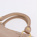 Miu Miu Hand Bag Leather 2way Pink Gold Tone Auth 167577V-14