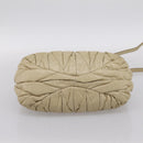 Miu Miu Hand Bag Leather 2way Beige Gold Tone Auth 167578A-5