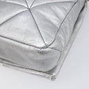 Miu Miu Shoulder Bag Leather Silver Auth 167579A-15