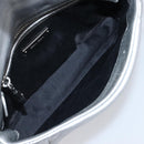 Miu Miu Shoulder Bag Leather Silver Auth 167579A-10
